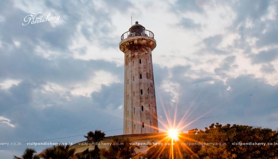 Old Lighthouse Pondicherry historic coastal landmark near Promenade Beach