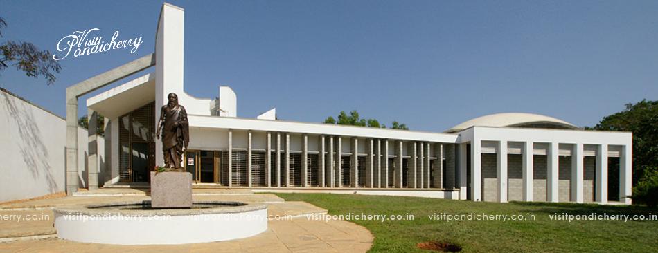 Savitri Bhavan Auroville peaceful spiritual study center