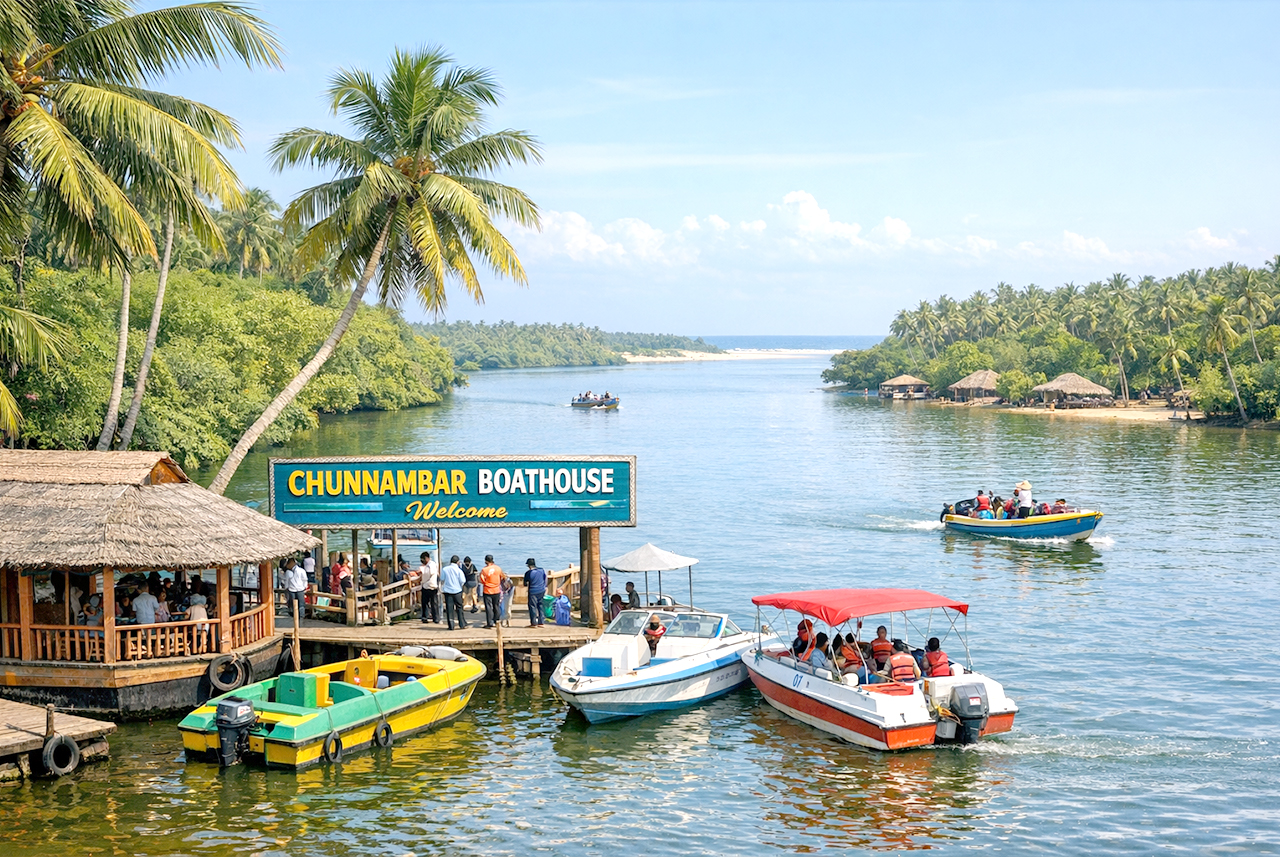 Chunnambar Boathouse Pondicherry backwater boating view