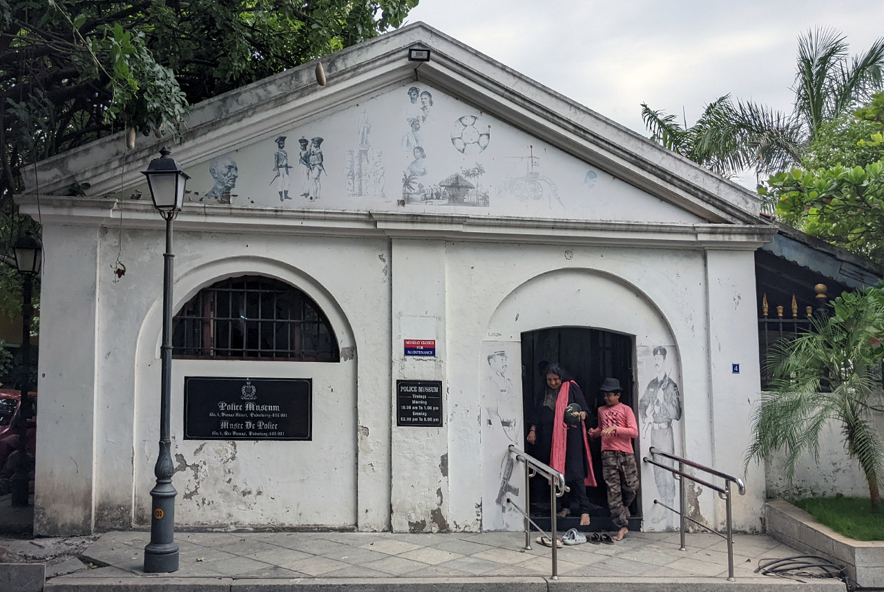 Pondicherry Police Museum exhibits and artifacts display